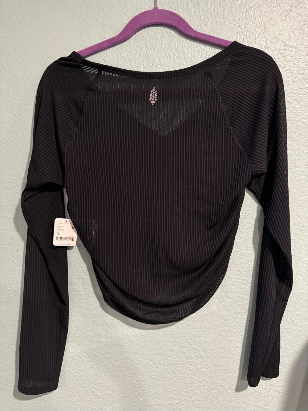 FP MOVEMENT by FREE PEOPLE Tempo Settle Down Long Sleeve Top Size-XL